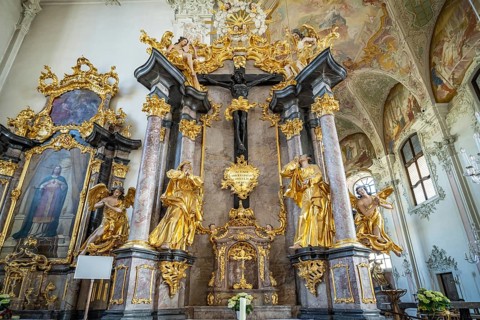 Altar of St. Peter's Catholic Church in Mainz, Rhineland-Palatinate, Germany