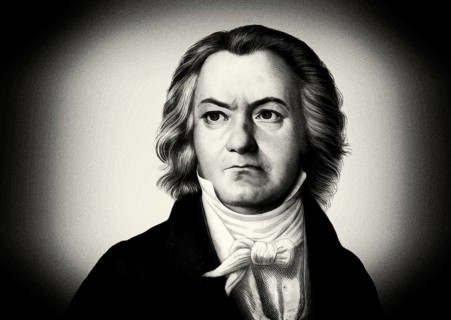 Ludwig van Beethoven, 1770 -1827, German composer, digitally edited based on a historical