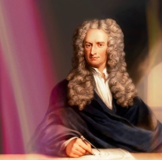 Sir Isaac Newton, 1642-1726, English physicist and mathematician, digitally edited based on a
