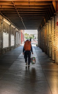 Railway underpass at Ostbahnhof in the street of the Paris Commune, Berlin, Germany