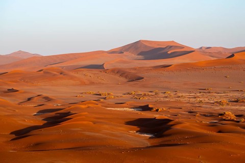 Large red sand dunes in the Namib Desert, Namib Naukluft Park, Namibia