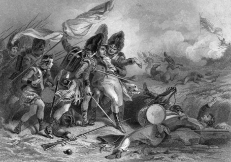 Death of British Major General Sir Edward Pakenham during the Battle of New Orleans on January 8,