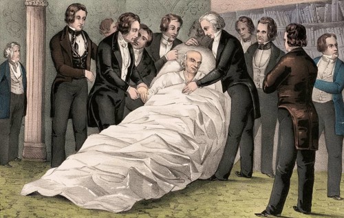 The sixth US president John Quincy Adams suffered a stroke at the Capitol in Washington, D.C. on