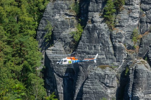 The clean-up work around the health resort of Rathen began immediately after the storm event at the