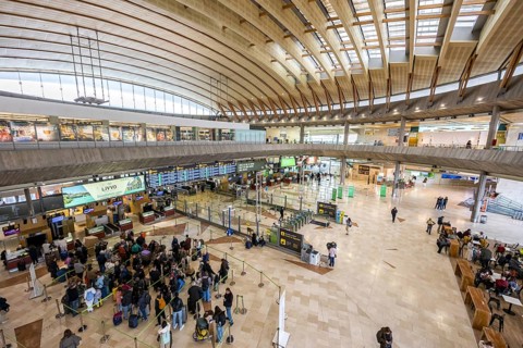 Tenerife Norte Ciudad de La Laguna Airport terminal in Tenerife, Spain