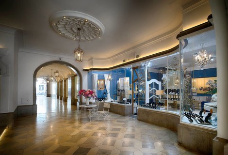Interior photo of jeweler Ralph Taut, passage in the Stadtpalais Palais Preysing, also Preysing