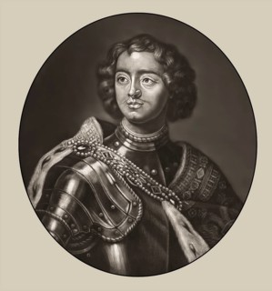 Portrait of Peter the Great, Peter I or Pyotr Alexeyevich Romanov, 1672-1725, Emperor of the