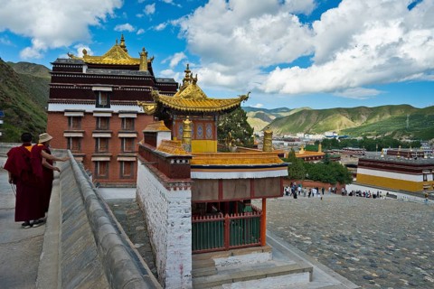Labrang Tibetan Buddhist Monastery, Xiahe, in Gannan Tibetan Autonomous Prefecture, Gansu Province,