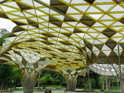 Laman Perdana disign roof in Botanical Garden, KUALA LUMPUR, MALAYSIA, copy space, A modern