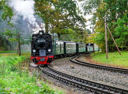 Rügensche Kleinbahn, Schmalspurbahn Rasender Roland, railroad, traffic, tourist attraction, Binz,