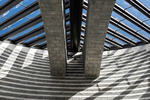 Struts, roof area, interior, Roman Catholic church of San Giovanni Battista, built in the same