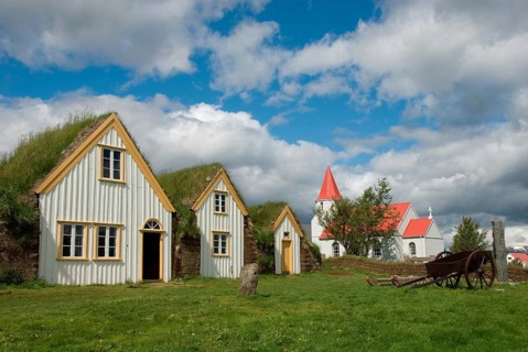 Europe, Iceland, Iceland, open-air museum, local history museum, glaumbär, turfgebäude, grassoden