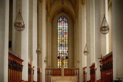 Interior view, choir room, altar, Church of Our Lady, Cathedral of Our Lady, Munich Cathedral,