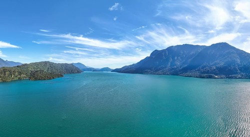 Reloncaví Sound, Seno de Reloncaví, fjords on the Gulf of Ancud, Hornopirén, Patagonia, Los Lagos,