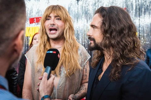 Bill Kaulitz and Tom Kaulitz at Kaulitz & Kaulitz season 3, premiere at Delphi Filmpalast, Berlin,