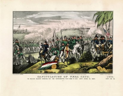 Surrender of the Mexican armed forces and the handing over of their weapons to General Winfield