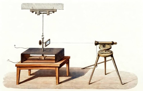 A magnetometer used by Johann Carl Friedrich Gauss, 1777 - 1855, German mathematician, astronomer
