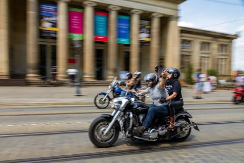 Harley Days Dresden, big trip through the city, Dresden, Saxony, Germany