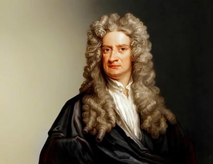 Sir Isaac Newton, 1642-1726, English physicist and mathematician, digitally edited based on a