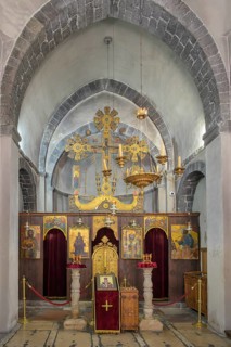 Interior of the Church of St. Nicholas, a Serbian Orthodox church located in the Old Town of Kotor,