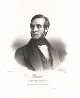 Lithograph of the American politician Daniel Dewey Barnard (1797–1861), who served, amongst other