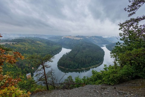 Saaleschleife an der Teufelskanzel, Ziegenrück, Thuringia, Germany