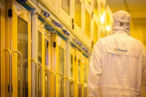 Clean room of Infineon Technologies AG's new Smart Power Fab in Dresden on June 10. The Smart Power