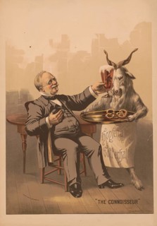 Advertising poster, beverage advertisement, advertising poster for bock beer from the period around