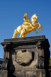 Golden Rider, equestrian statue of King August the Strong, Dresden, Saxony, Germany