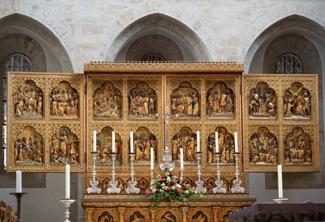 High Altar, Winged Altar, St. Peter Cathedral, Osnabrück, Lower Saxony, Germany