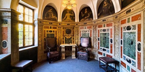 Kaiserzimmer, small tower room at the ballroom in the New Town Hall, historic retreat for Emperor