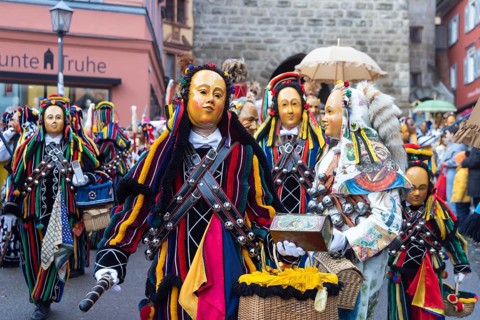 The highlight of the Swabian-Alemannic carnival is the fool's jump in Rottweil. Around 4000 fools