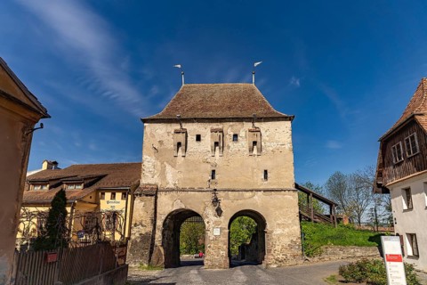 The Tailors' Tower in Sighisoara or Sighi?oara, Transylvania, Romania