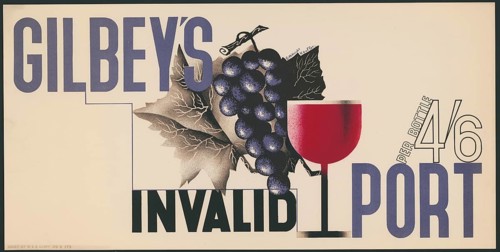 Advertising poster, beverage advertisement, advertising poster for Gilbey's Invalid Port wine from