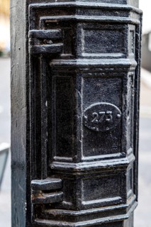 Secret London, Detail of the numbered lamp post door once used by Soviet agents as a Cold War dead