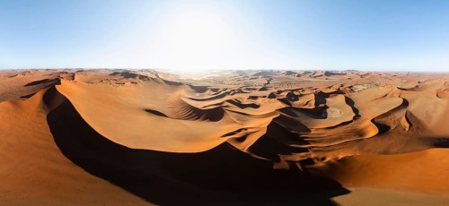 Aerial view, Dramatic sand dunes in the Namib Desert, Namib Naukluft Park, Namibia