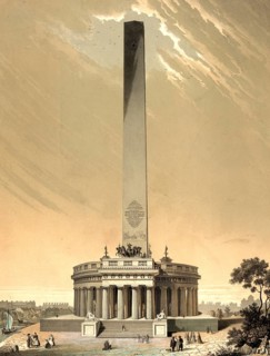 Lithograph from 1846 by Charles Fenderich based on the original but never fully realized design by