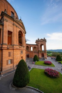 Santuario Madonna di San Luca church on the hills of Colle della Guardia, Bologna, Emilia Romagna,