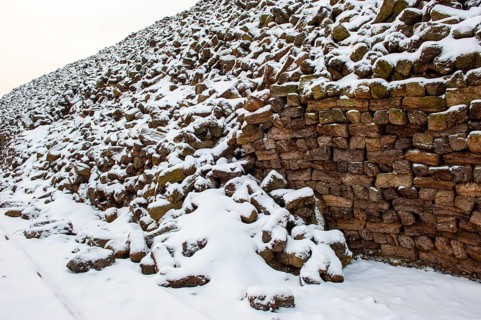Peat in winter, moor, Goldenstedt, Lower Saxony, Germany
