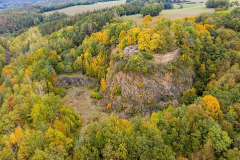 Reichenfels Castle Ruins, Reichenfels, Thuringia, Cultivated Landscape, Landscape, Landscape,