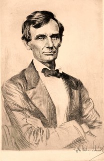 Abraham Lincoln (born 12 February 1809 near Hodgenville, died 15 April 1865 in Washington, D.C.)