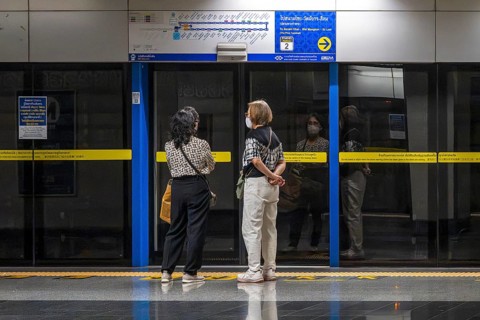 Sanam Chai BTS Skytrain passenger station, Bangkok, Thailand
