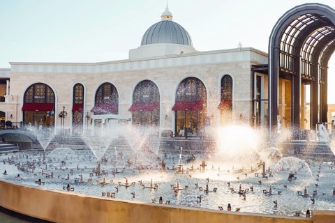 Turkiye, Antalya - 12.03.2025: The Land of Legends shopping street, aquapark and theme park is a