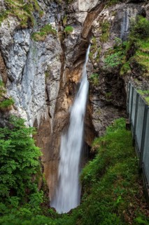 Wasserfall im Hölltobel, near Gerstruben, Dietersbachtal, Oberstdorf, Oberallgäu, Allgäu, Bavaria,