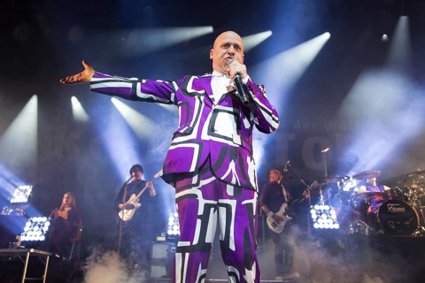 Stumpen (Gero Ivers), singer of Knorkator live on All good things are 30! Tour at the Columbiahalle