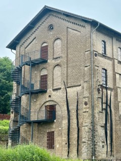 Augustaschacht Memorial, historic pump house, former prisoner of war camp, Hasbergen-Ohrbeck near