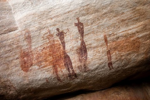 Prehistoric People, Ancient Rock Carving of the San, Indigenous People of South Africa, Sevilla