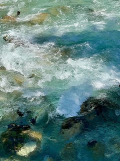 Sparkling water, Isar, Scharnitz, Isarwinkel, Upper Bavaria, Germany