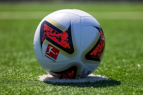 Close-up of the match ball (adidas Bundesliga 26/27 Torfabrik) for the 2026/27 Bundesliga season