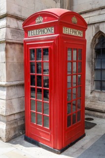 A cast iron K2 telephone kiosk, designed by Sir Giles Gilbert Scott and introduced from 1926,